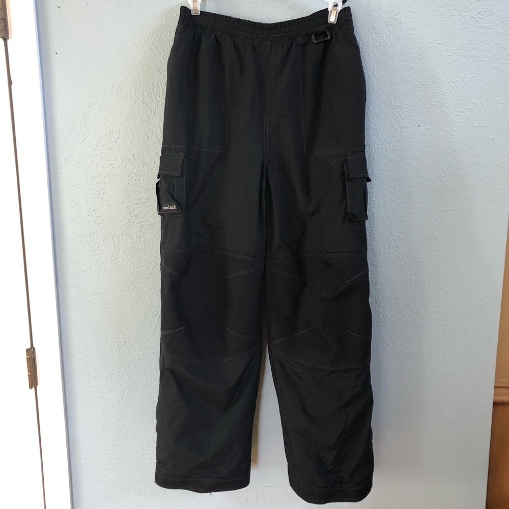 Mambosok black elastic waist boys ski pants large